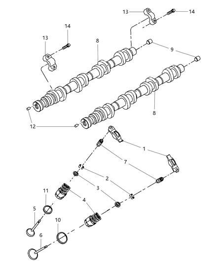 2008 Chrysler Aspen Camshaft & Valvetrain Diagram 1