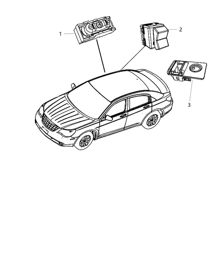 2009 Chrysler Sebring Switches Body Diagram