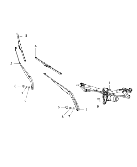 2020 Jeep Renegade Cap-WIPER Arm Diagram for 68213899AA