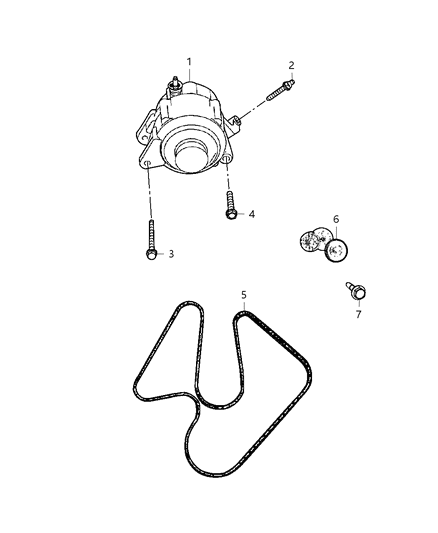 2009 Dodge Durango Generator/Alternator & Related Parts Diagram 1