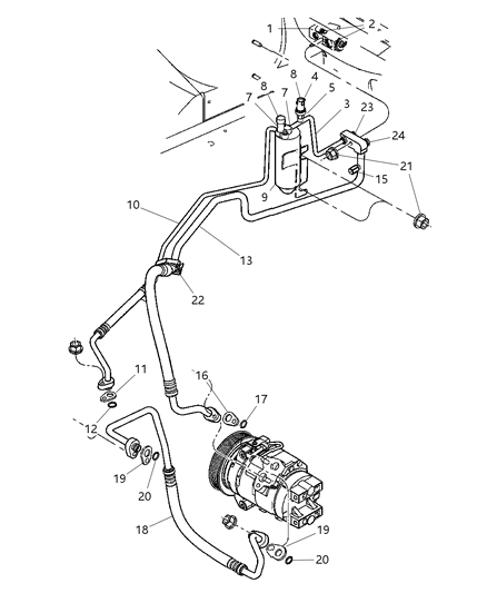 2004 Chrysler Pacifica Plumbing - A/C Diagram