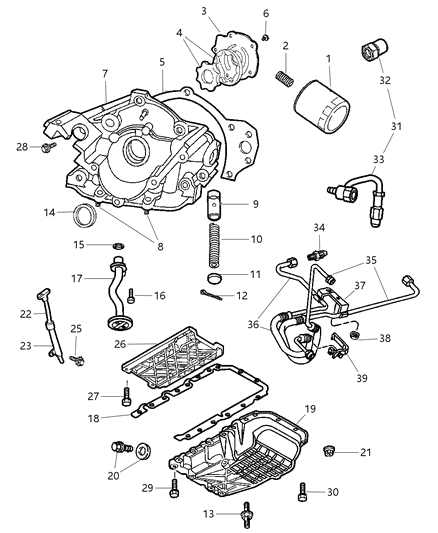 2003 Dodge Intrepid Engine Oiling Diagram 2