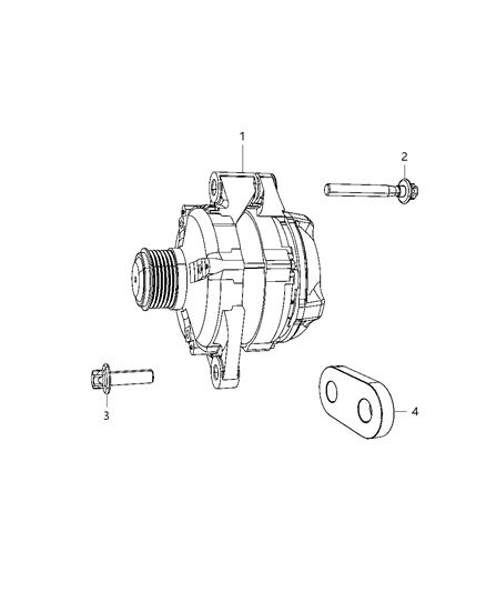 2012 Dodge Journey Generator/Alternator & Related Parts Diagram 1