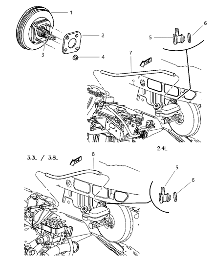 2004 Dodge Grand Caravan Booster, Power Brake Diagram