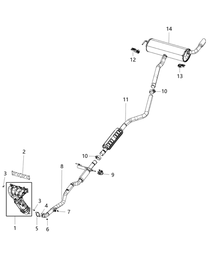 2017 Jeep Cherokee Exhaust System Diagram 2