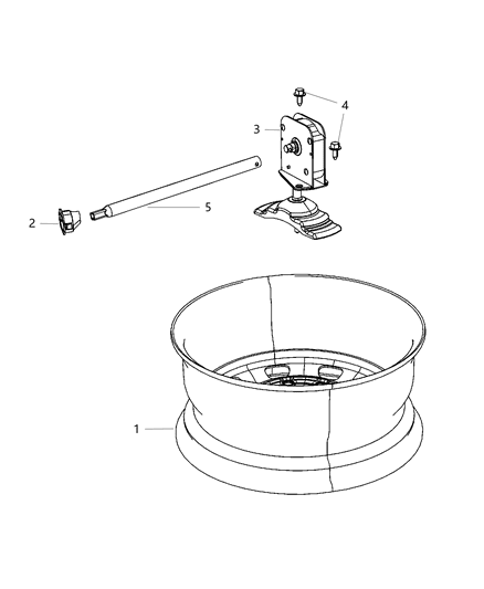 2013 Ram 3500 Pickup Spare Tire Stowage Diagram
