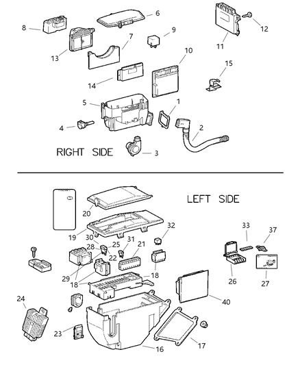 2005 Chrysler Crossfire Label-Fuse Block Diagram for 5142776AA