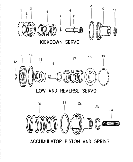 1998 Dodge Durango Servos - Accumulator Piston & Spring Diagram 2