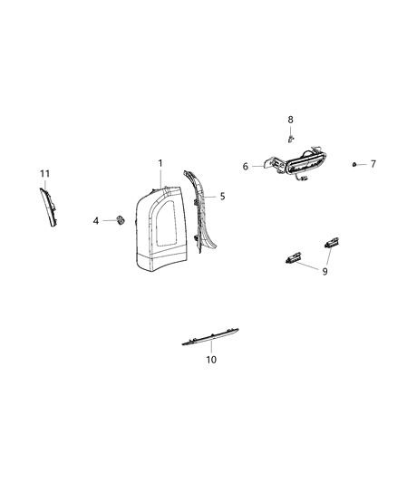 2015 Chrysler 300 Lamp-Tail Stop Turn Diagram for 68196291AC