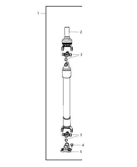 2010 Dodge Ram 1500 Rear Drive Shaft Diagram for 52123554AA