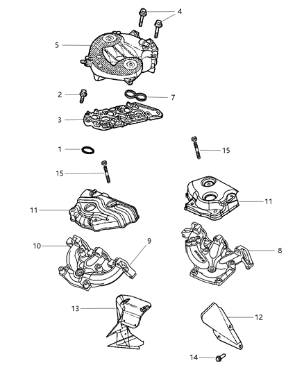 2005 Dodge Stratus Plenum-Intake Manifold Diagram for 4593539AA