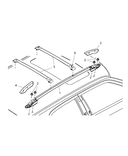 2006 Dodge Magnum Cover-Rear Side Rail Diagram for 5136838AB