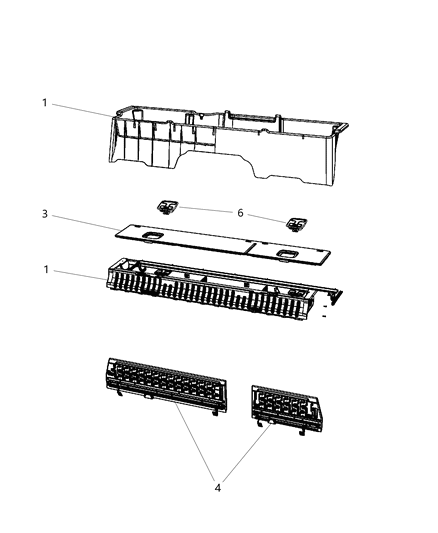 2009 Dodge Ram 3500 Rear Storage Compartment Diagram