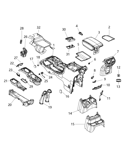 2020 Jeep Wrangler Media Hub Diagram for 68453787AA