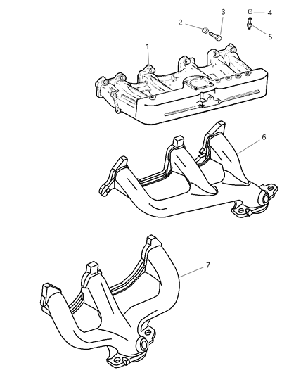 2005 Jeep Wrangler Intake Manifold Diagram for 4854197AC