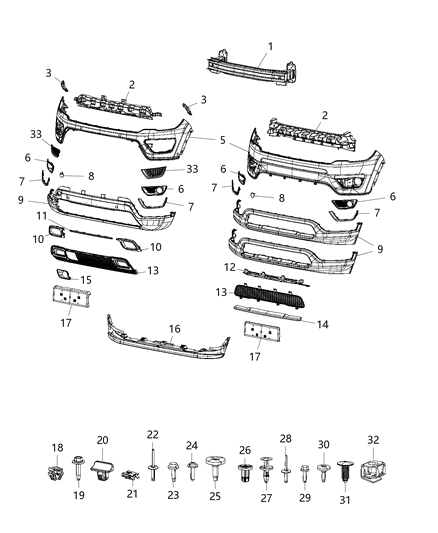 2018 Jeep Compass Screw Diagram for 68094973AA