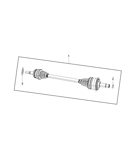 2017 Dodge Challenger Rear Left Driver Axle Shaft Assembly Diagram for 53010749AA