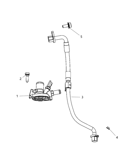 2012 Dodge Dart Thermostat & Related Parts Diagram 1