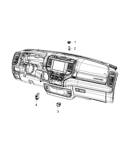 2019 Ram 1500 Outlets, Media And Power Diagram 2