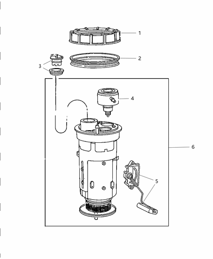 2003 Dodge Durango Fuel Pump Module/Level Unit Diagram for 5083317AA