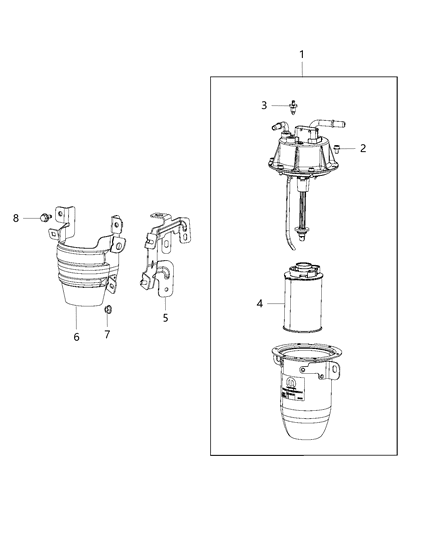 2020 Jeep Compass Filter-Fuel Diagram for 68291850AA