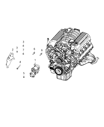 2020 Dodge Challenger Starter & Related Parts Diagram 3