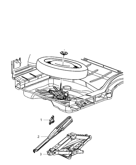 2012 Dodge Challenger Jack Assembly Diagram