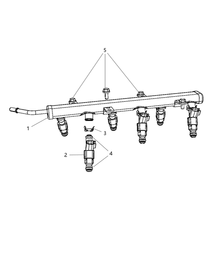 2008 Chrysler Pacifica Fuel Rail & Related Diagram 1