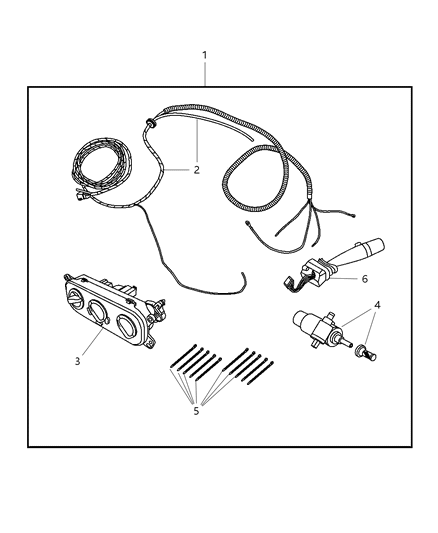 2009 Jeep Wrangler Air Conditioner And Heater Control Switch Diagram for 55111841AD