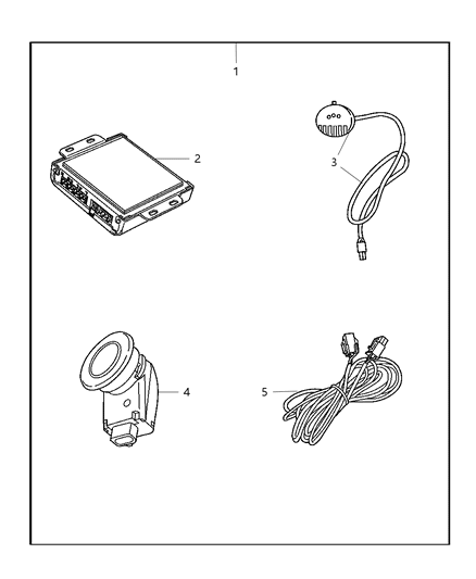 2009 Dodge Nitro Sensor Kit - Park/Distance Diagram