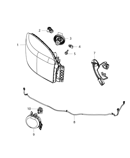 2018 Ram 3500 Pickup Lamps, Front Diagram 2
