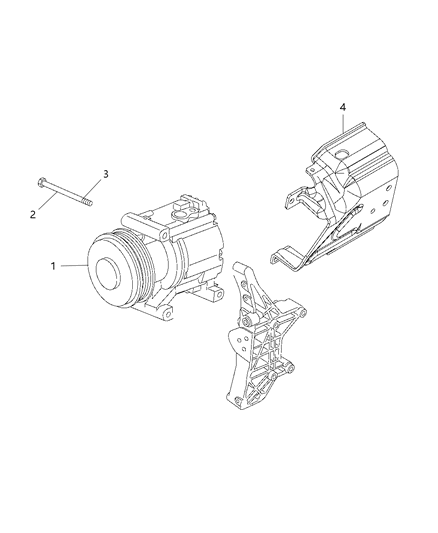 2019 Jeep Renegade Bolt-A/C Compressor Diagram for 6512946AA