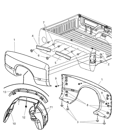 2003 Dodge Ram 3500 Bracket-Box Diagram for 55276572AC