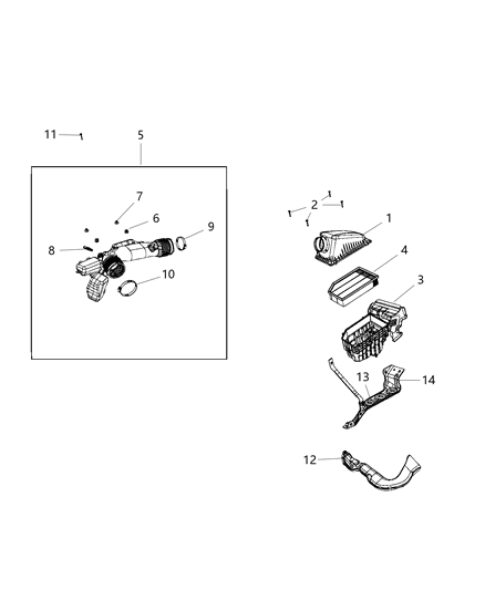 2020 Jeep Wrangler Air Cleaner Diagram 4