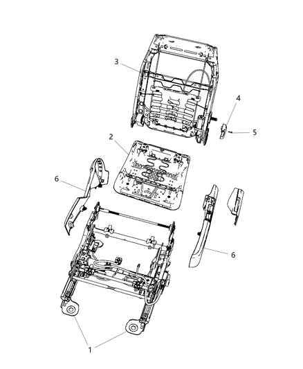 2008 Dodge Avenger Shield-Seat Cushion Diagram for 1FK051DBAB