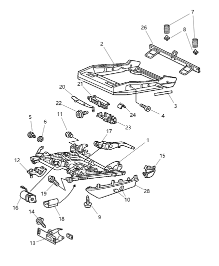 2005 Chrysler Crossfire Switch-Seat Diagram for 1BF41XDVAA