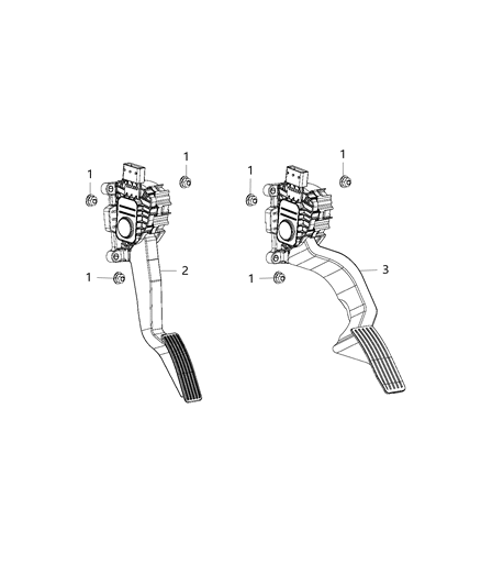 2016 Jeep Cherokee Pedal-Accelerator Diagram for 4581652AC