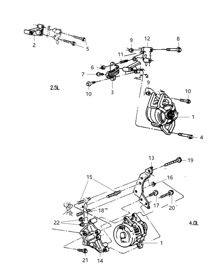 1998 Jeep Cherokee Alternator Diagram 1