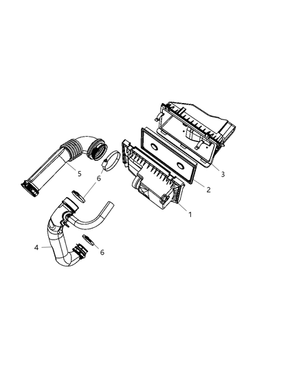 2008 Dodge Caliber Air Cleaner & Related Diagram 1