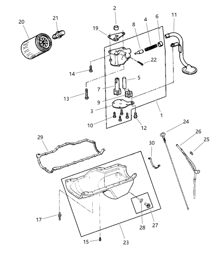 1999 Dodge Dakota Engine Oiling Diagram 1