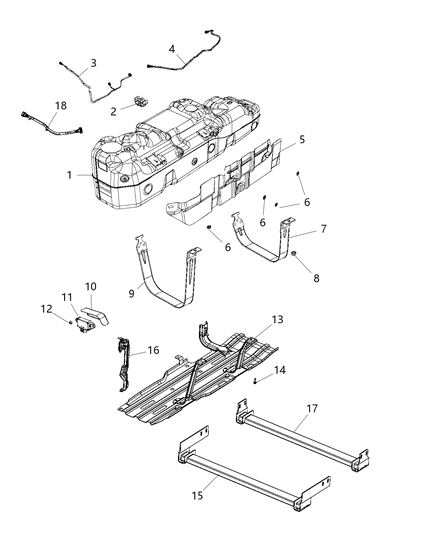 2020 Ram 1500 Fuel Tank And Related Parts Diagram 2