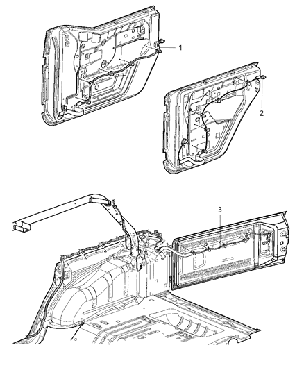 2014 Jeep Wrangler Wiring - Doors & Tailgate Diagram