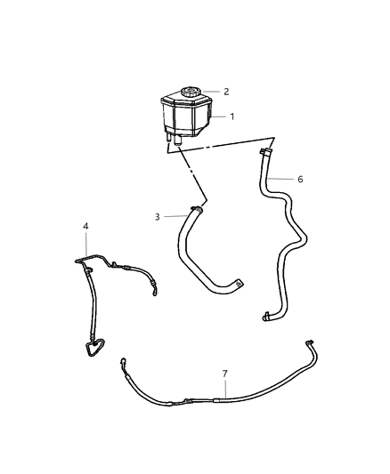 2006 Dodge Charger Power Steering Hoses Diagram 1