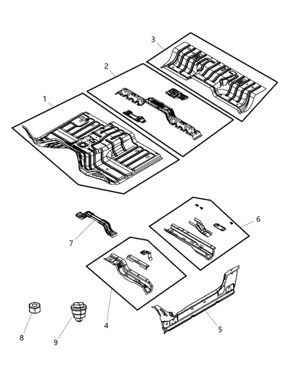 2014 Ram 3500 Pickup Floor Pan Diagram 2