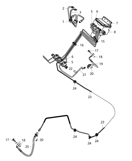 2013 Ram 1500 Tube-Brake Diagram for 68157812AA