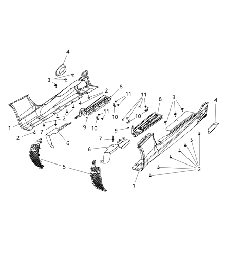 2016 Dodge Viper Bracket-Door Surround Diagram for 4865891AA