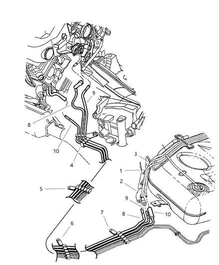 1999 Chrysler LHS Fuel Line Diagram