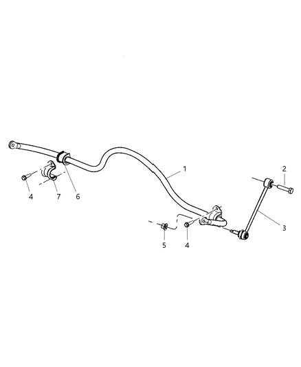 2005 Jeep Grand Cherokee BUSHING-SWAY Bar Diagram for 52089485AB