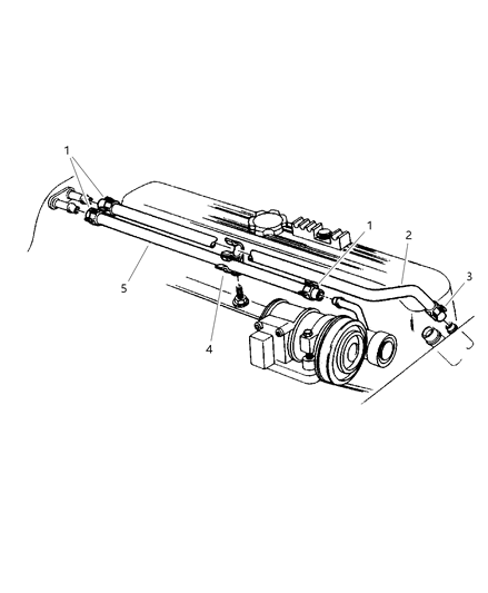 1997 Jeep Grand Cherokee Hose Diagram for 55036475