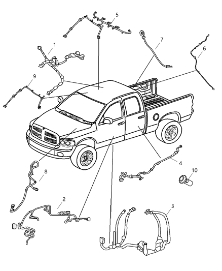 2006 Dodge Ram 2500 Wiring-Electric Back Light Diagram for 56051096AB